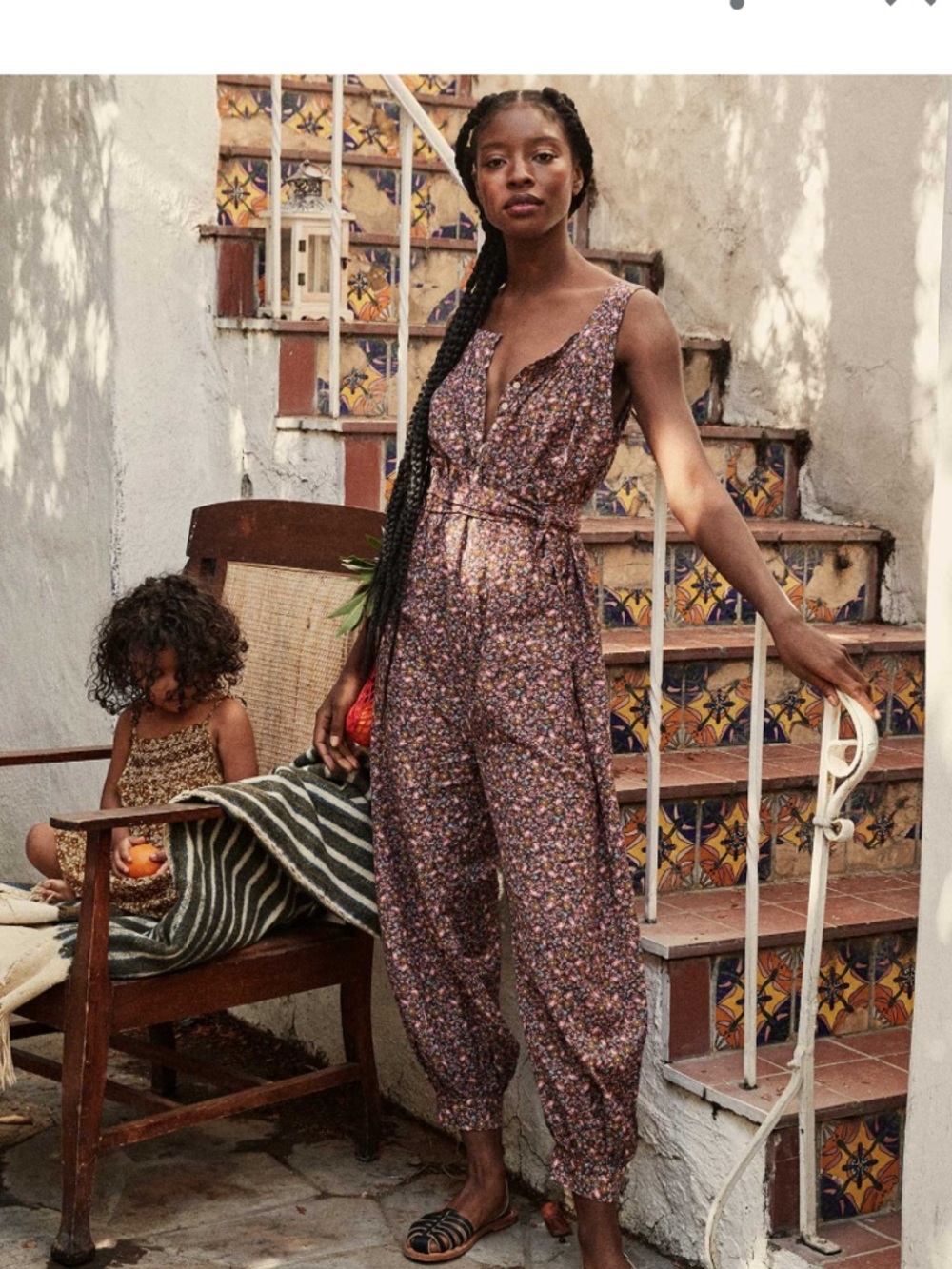 Doen Eliza floral jumpsuit XS yellow laurel canyon rose - Picture 2 of 12